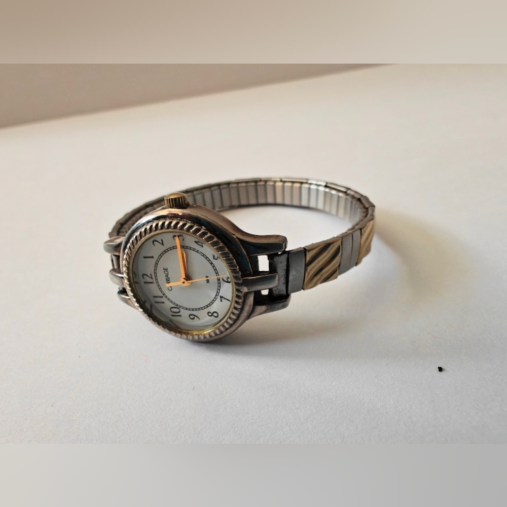 Timex Carriage Demi Watch Women's Two Tone Dress Watch SR626SW Cell WR 30 M